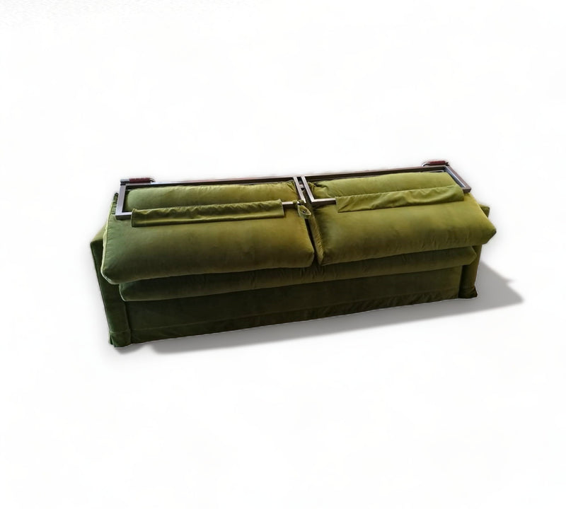 Bonbon Comfy Side sofa bed in transition, feather filled back cushions