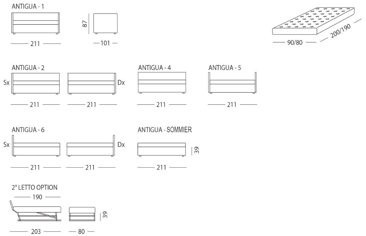 Antigua Sofa bed, Sofa bed - Bonbon Compact Living
