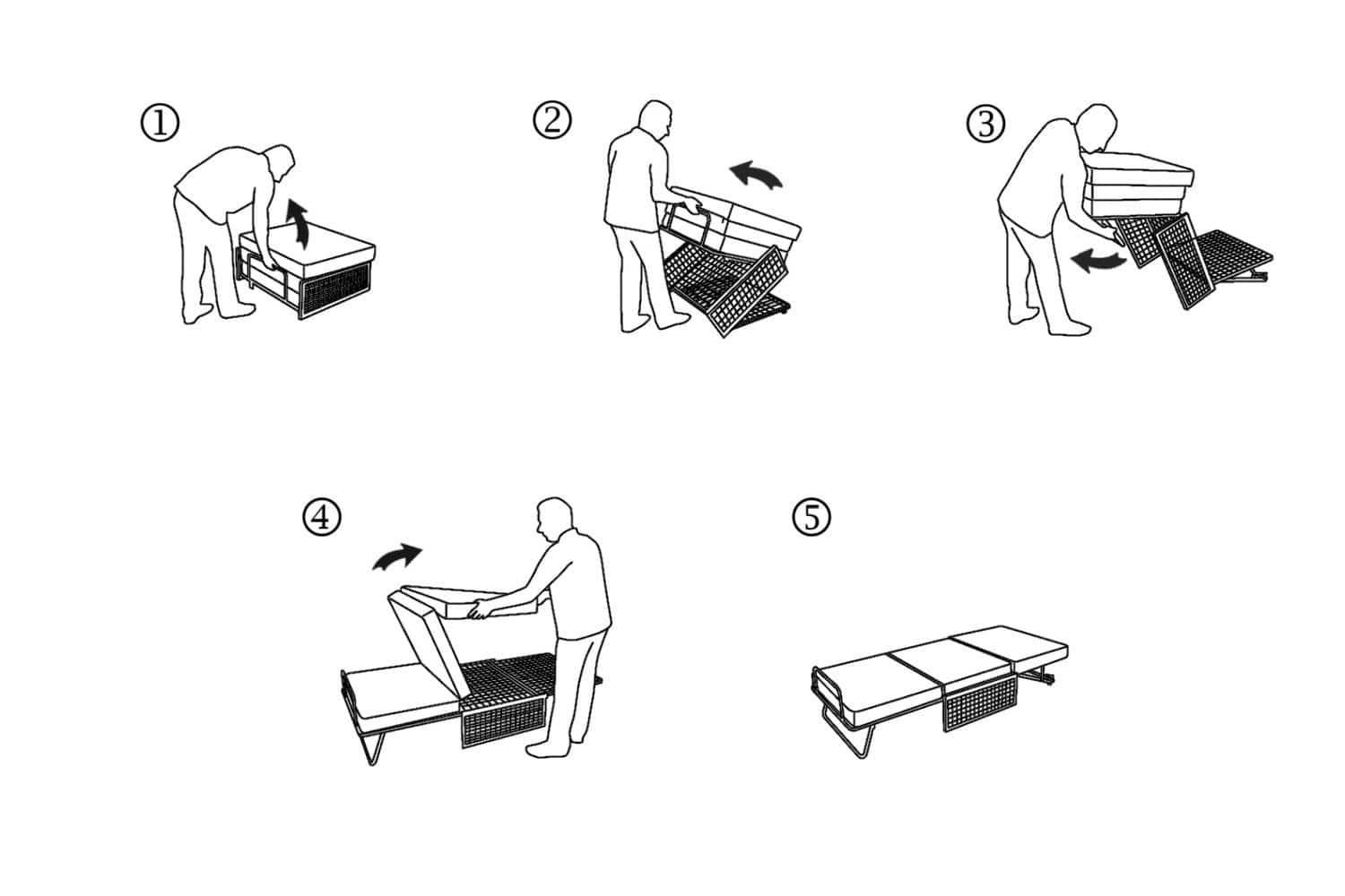 Dizzy, Ottoman bed - Bonbon Compact Living