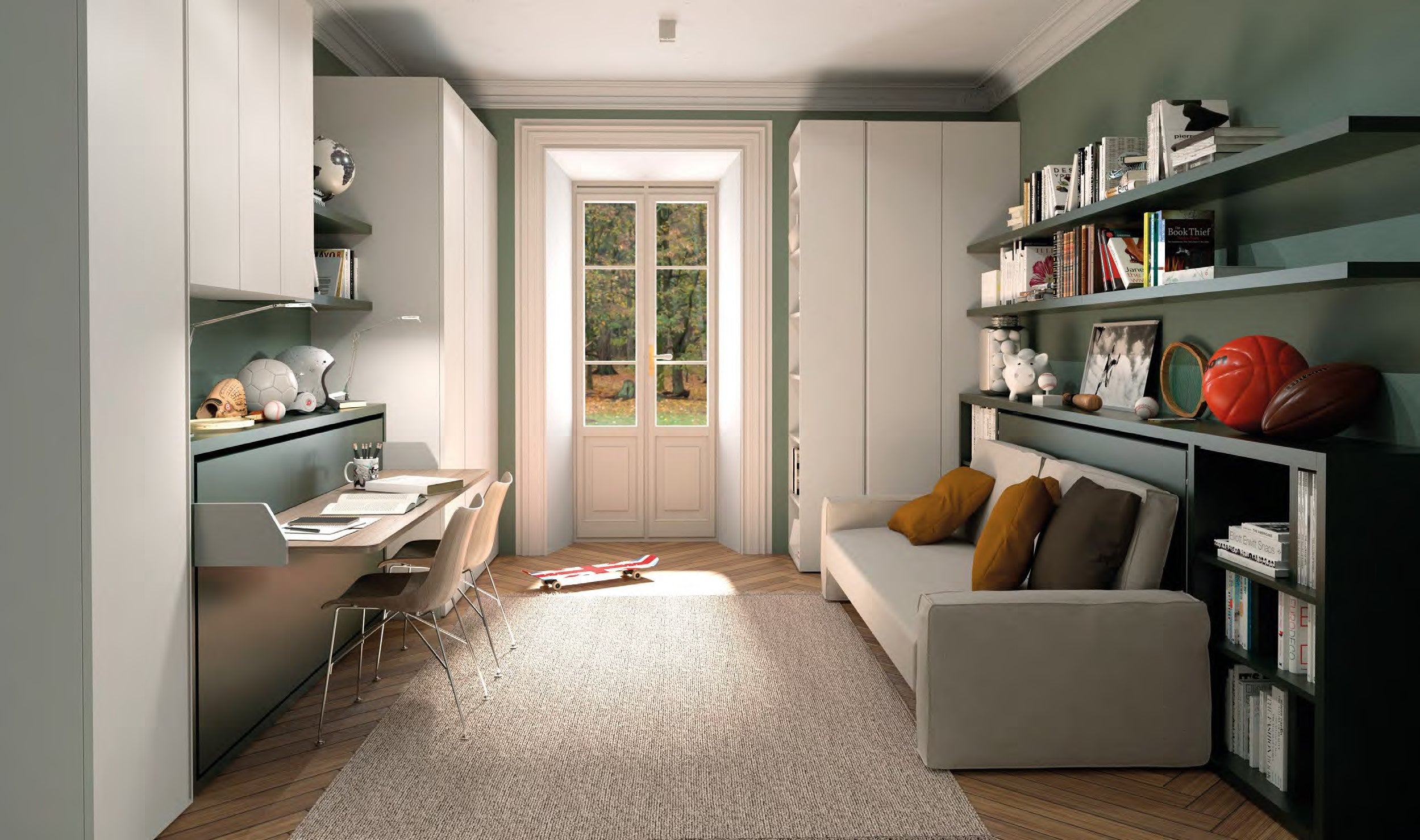 Horizonal wall beds | Murphy beds London UK