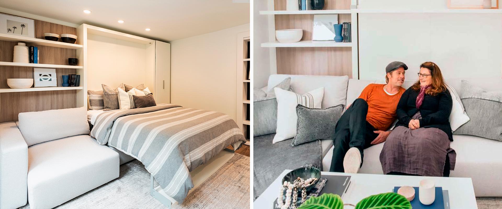 Brad Pitt in bed, wall bed London