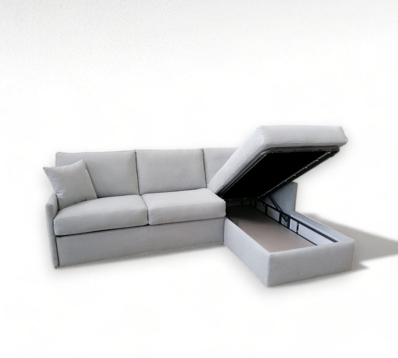 Bonbon Comfy Lux sofa bed with storage chaise longue