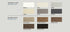 Color swatches for melaminico colore and melaminic legno on a gray background