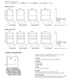 Technical diagram of a bed with dimensions and versions labeled.