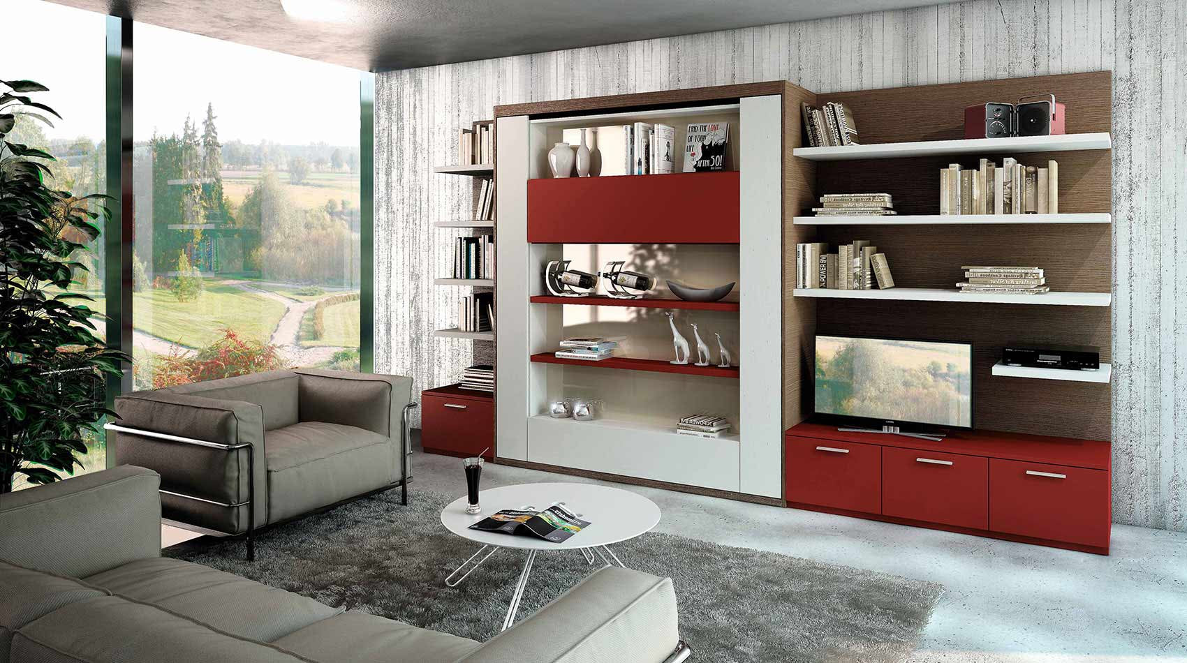 Metropolis Book wall bed with flap door