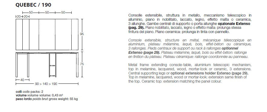 Quebec Expanding Console Table, Console - Bonbon Compact Living
