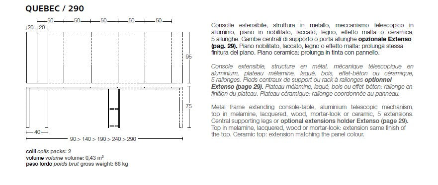 Quebec Expanding Console Table, Console - Bonbon Compact Living