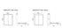 Technical drawings of 'Simplicity 140' furniture models with dimensions on a white background.