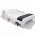Shabby Chick sofa bed in white linen fabric