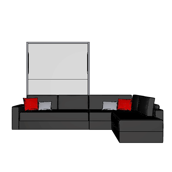 Murphy bed with corner sofa