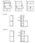 Technical drawings of the Smart Home Office with dimensions on a white background