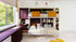 Flap bunk bed, desk, storage unit and bookshelf.