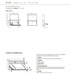 Technical diagram of the Flap Board Single wall bed with dimensions and components on a white background