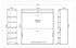 Technical drawing of a bedroom with our Flap bunk bed setup with dimensions labeled