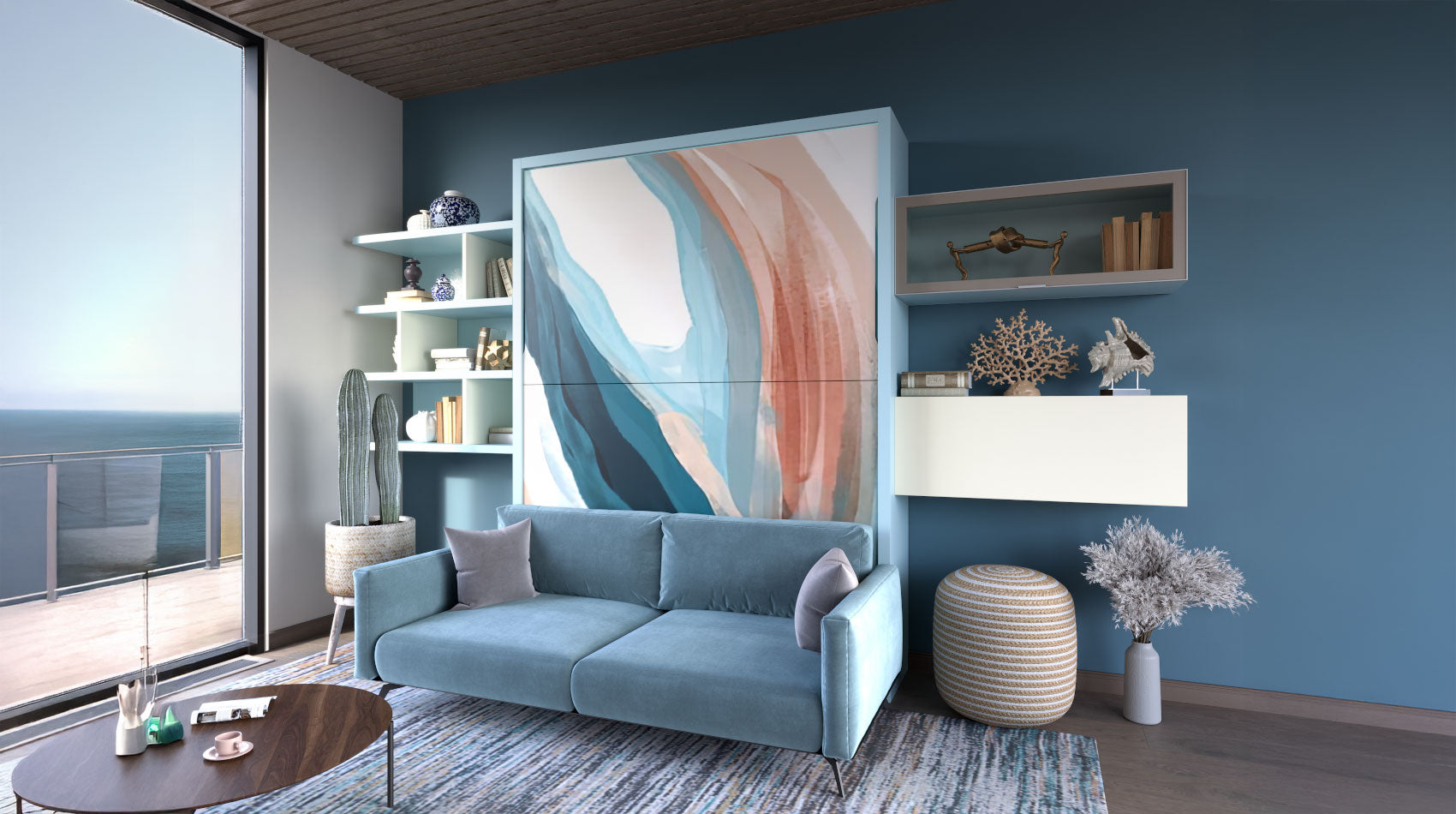 City dream sofa wall bed by day