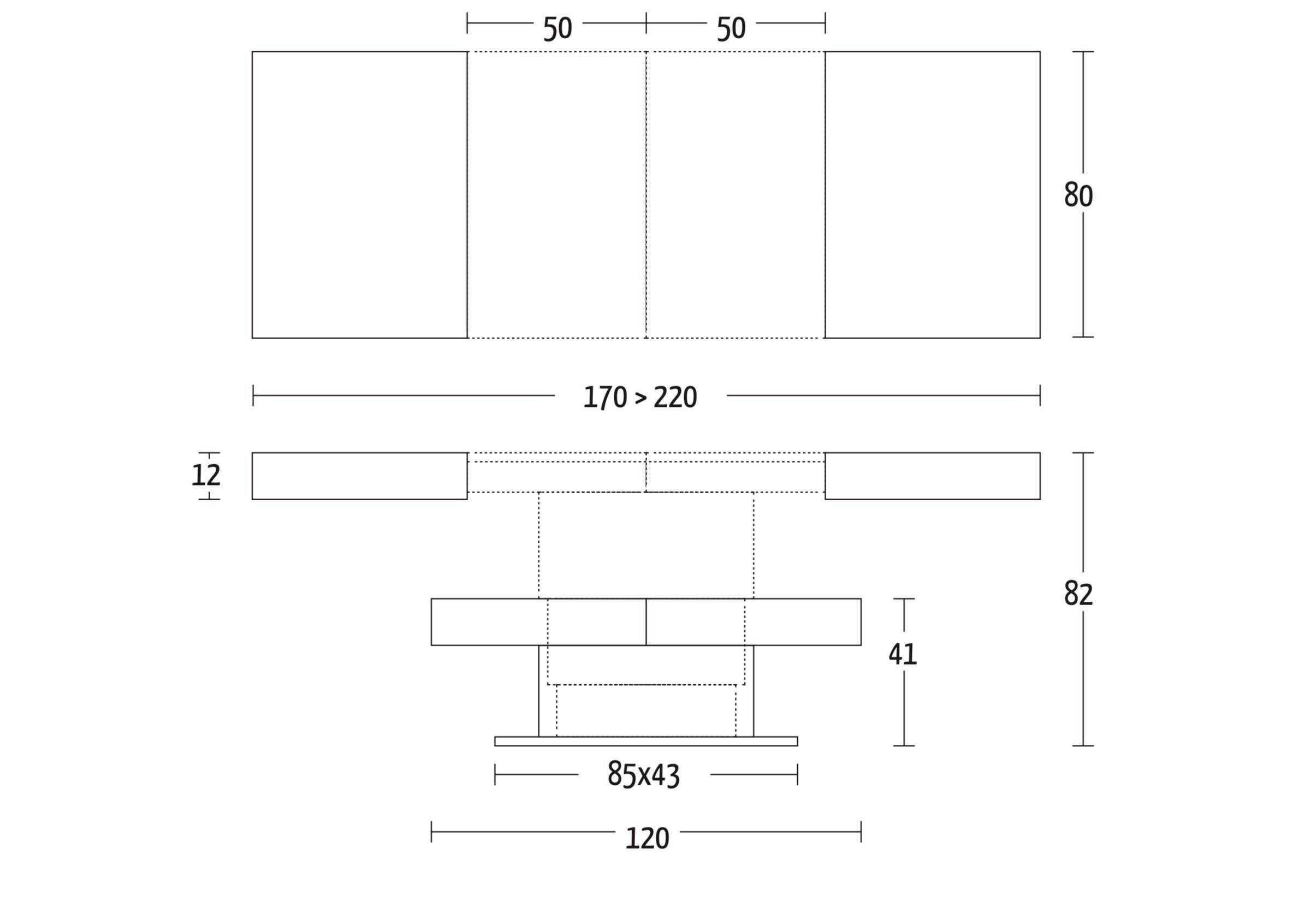 Apollo Fold  coffee to dining table measurements