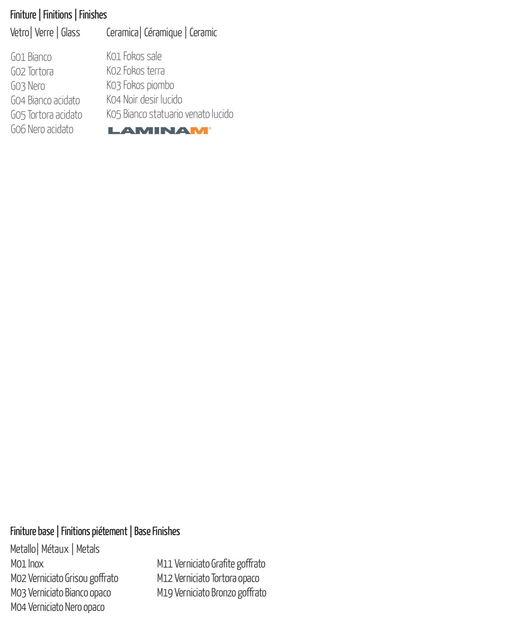 Apollo Glass coffee to dining table finishes