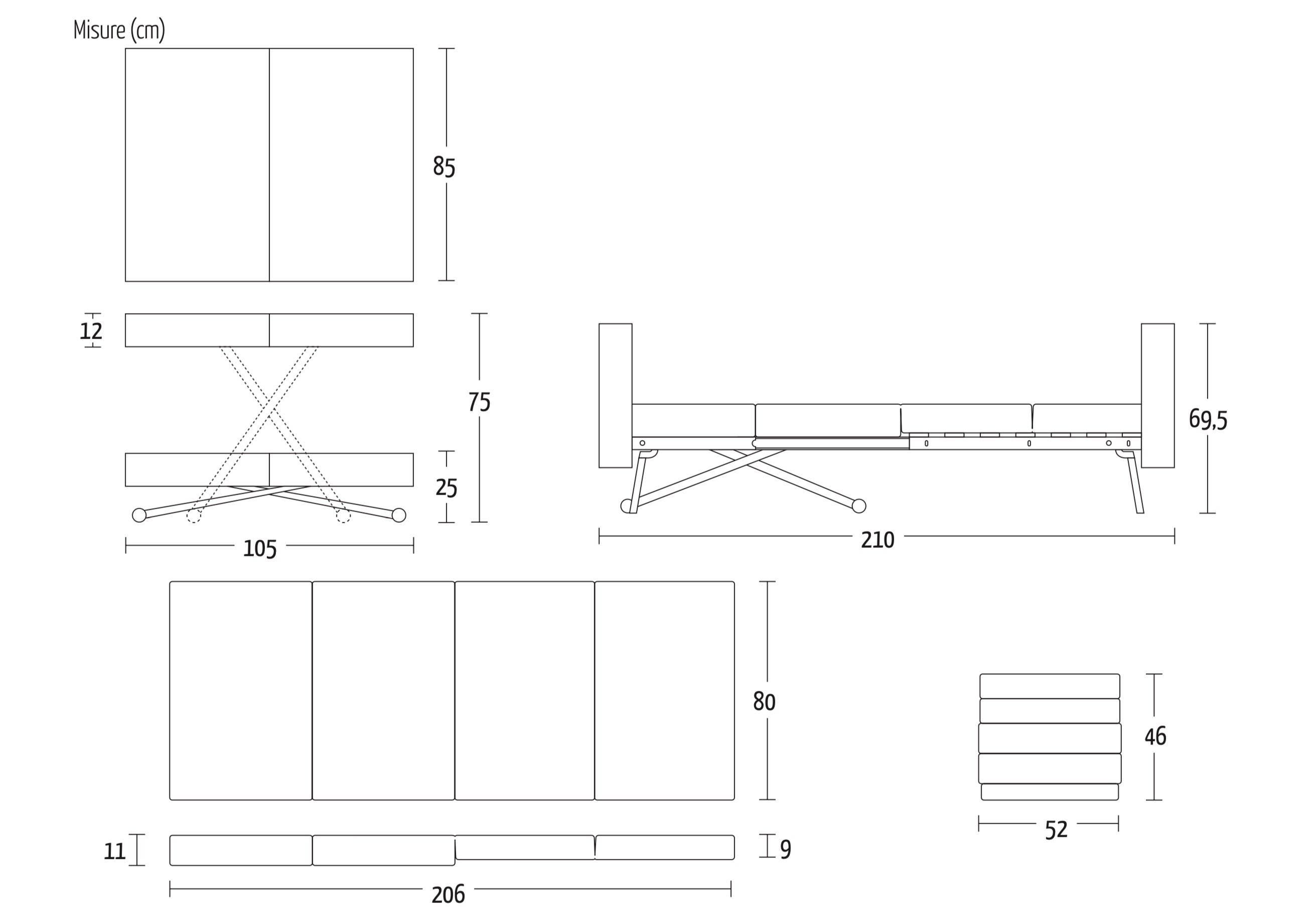 Boxy bed coffee to dining table 