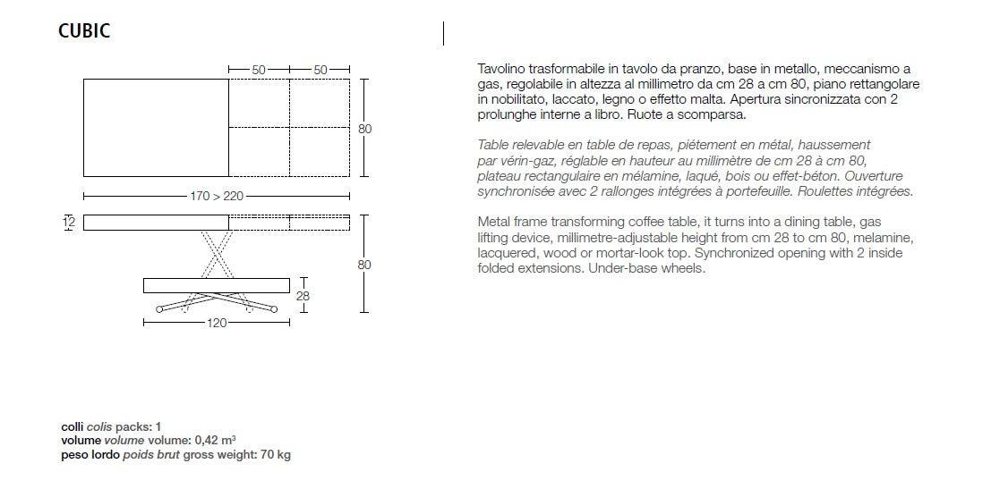 Cubic coffee Table, coffee to dining table measurements
