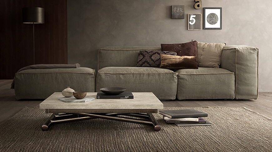Small long coffee to dining table 
