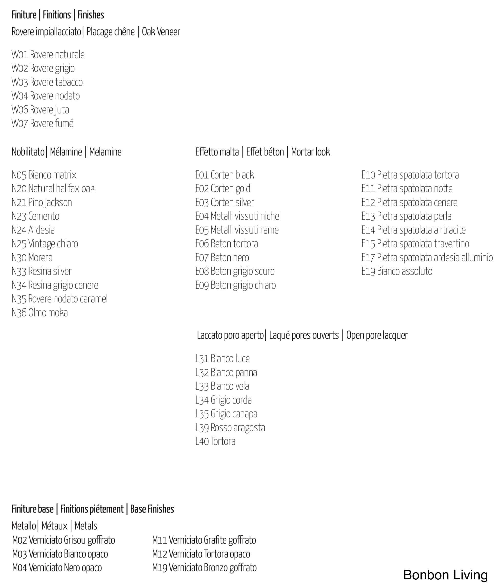 Golf  extendable console finishes