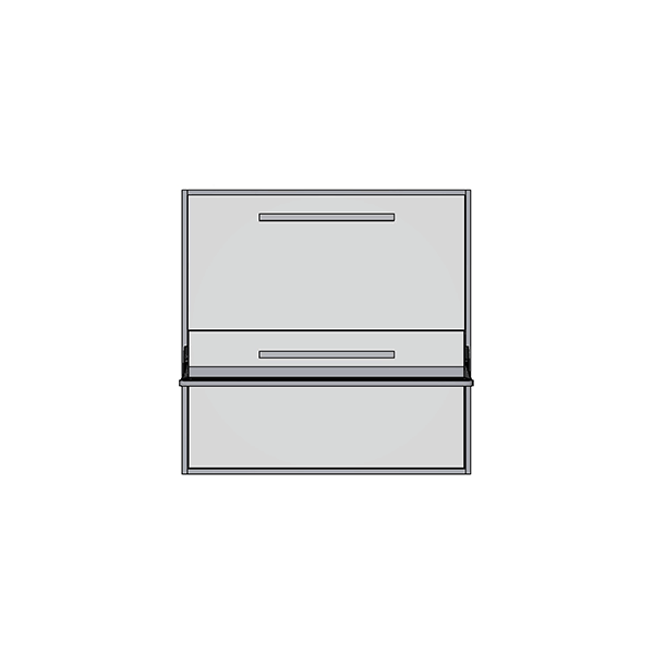 Drawing of Flap Board bunk bed