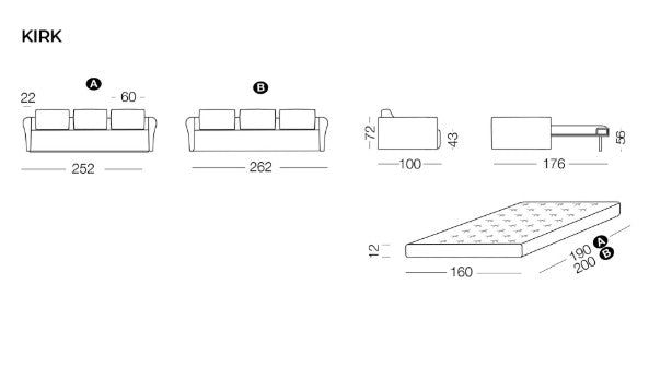 Kirk Sofa bed