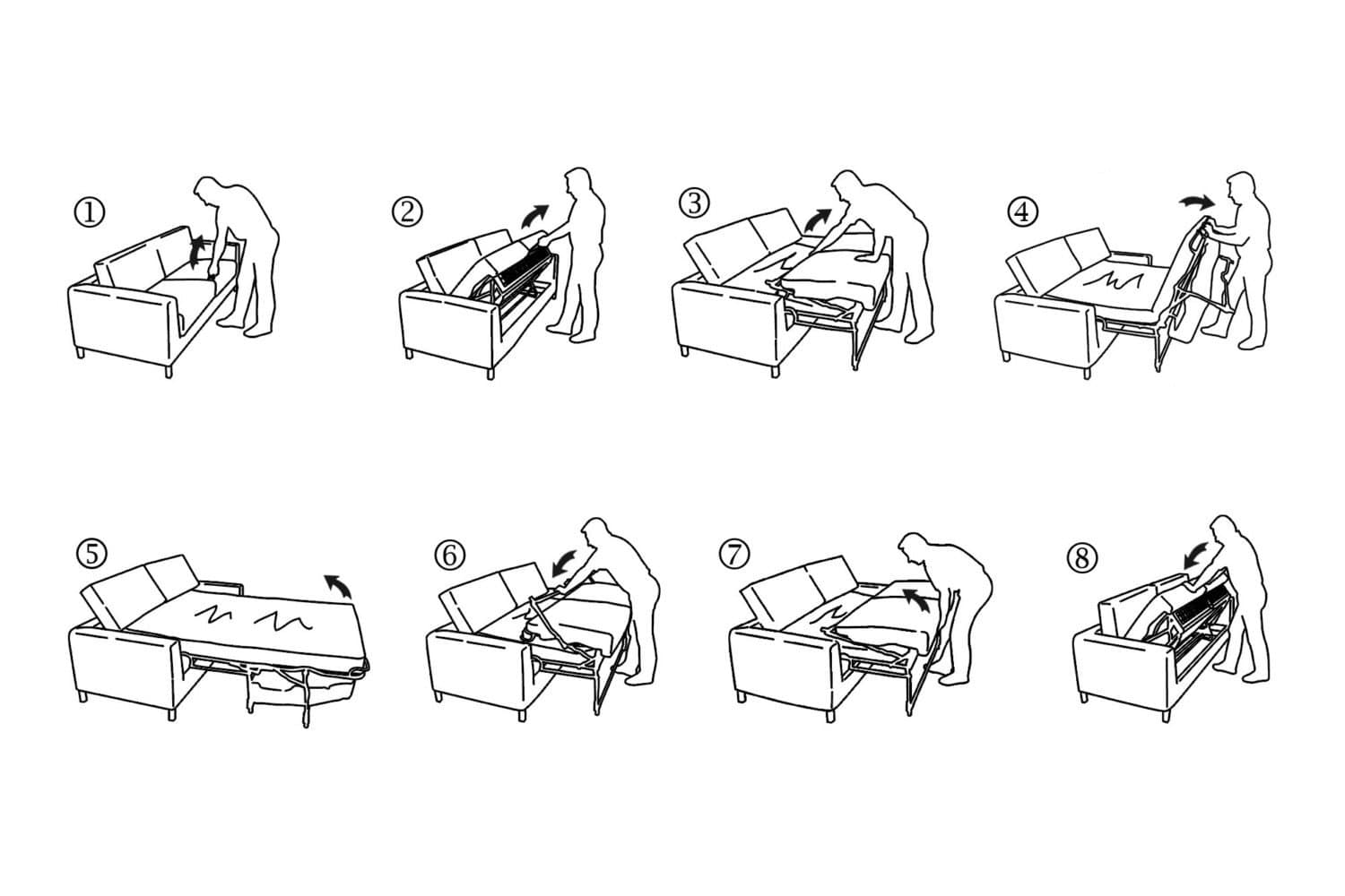 James sofa bed instructions of use