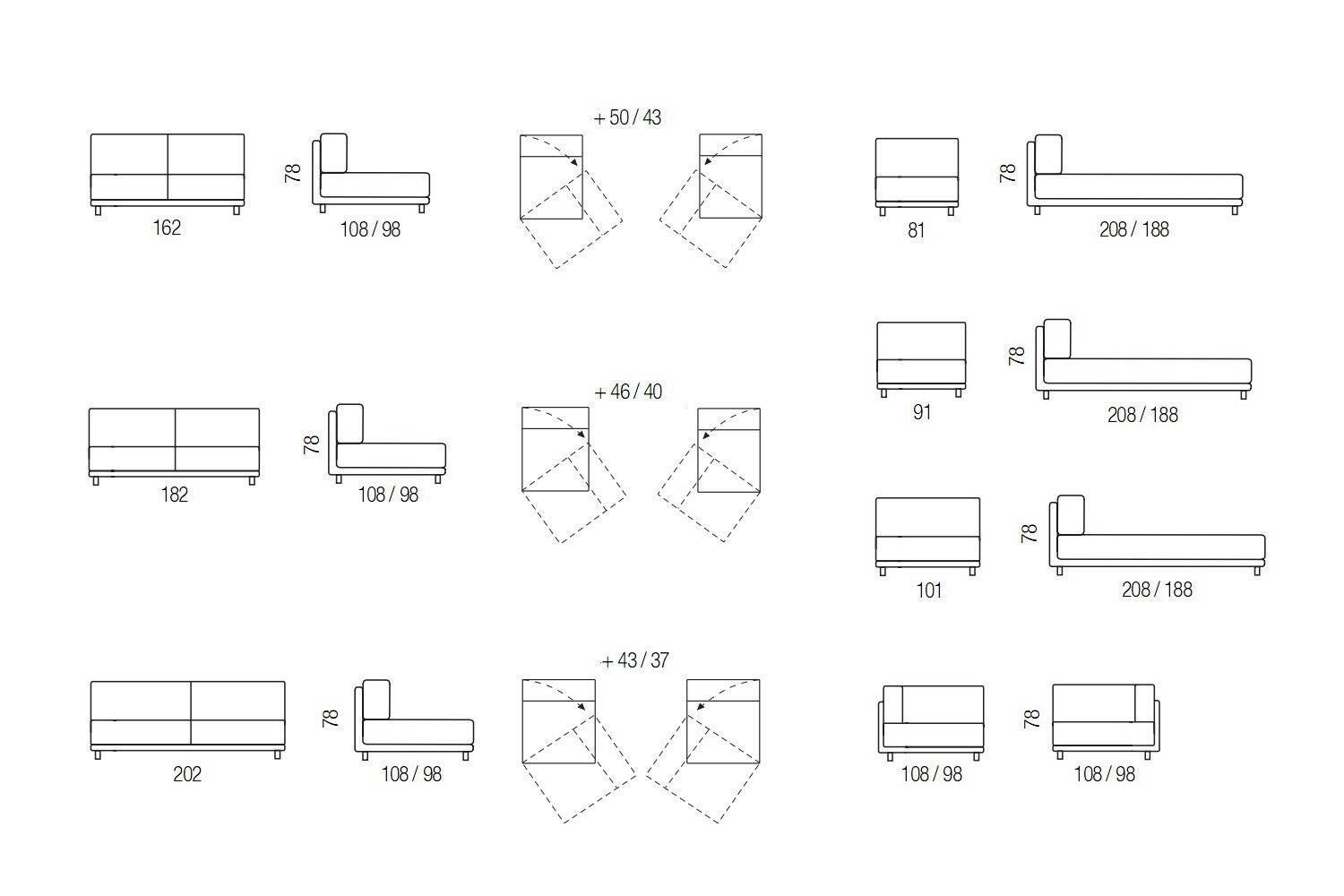 Dennis sofa or sofa bed measurements