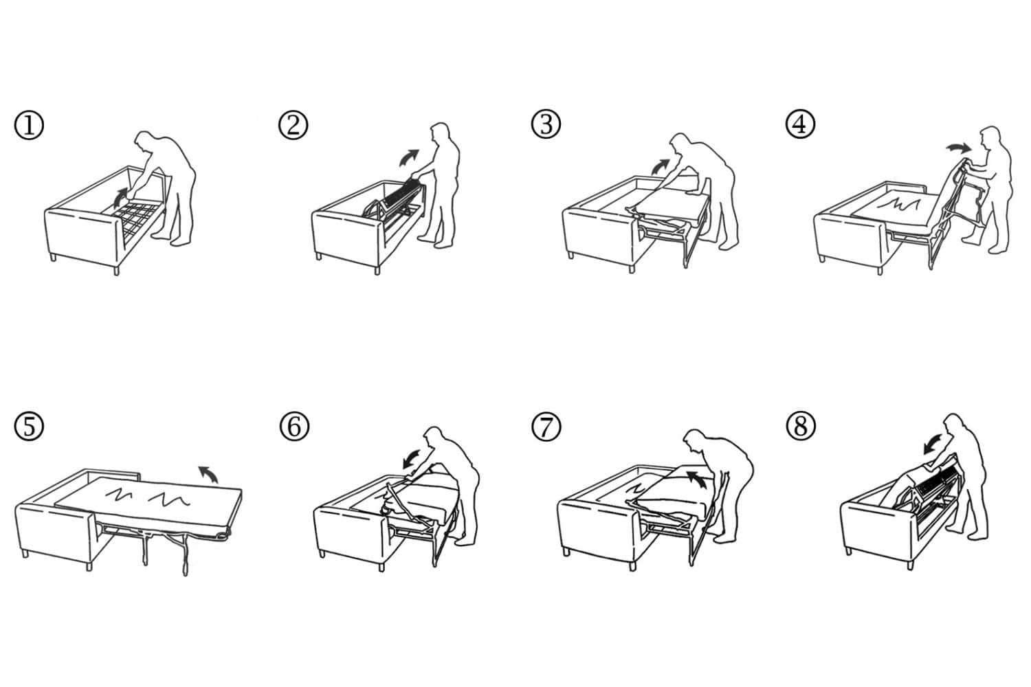 Jeremie sofa or sofa bed instructions of use