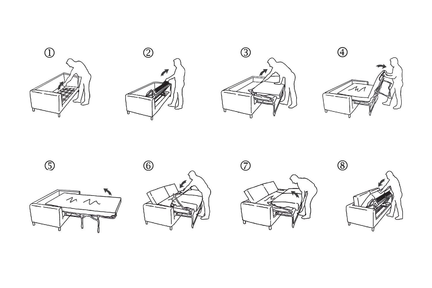 Morgan sofa or sofa bed instructioins of use
