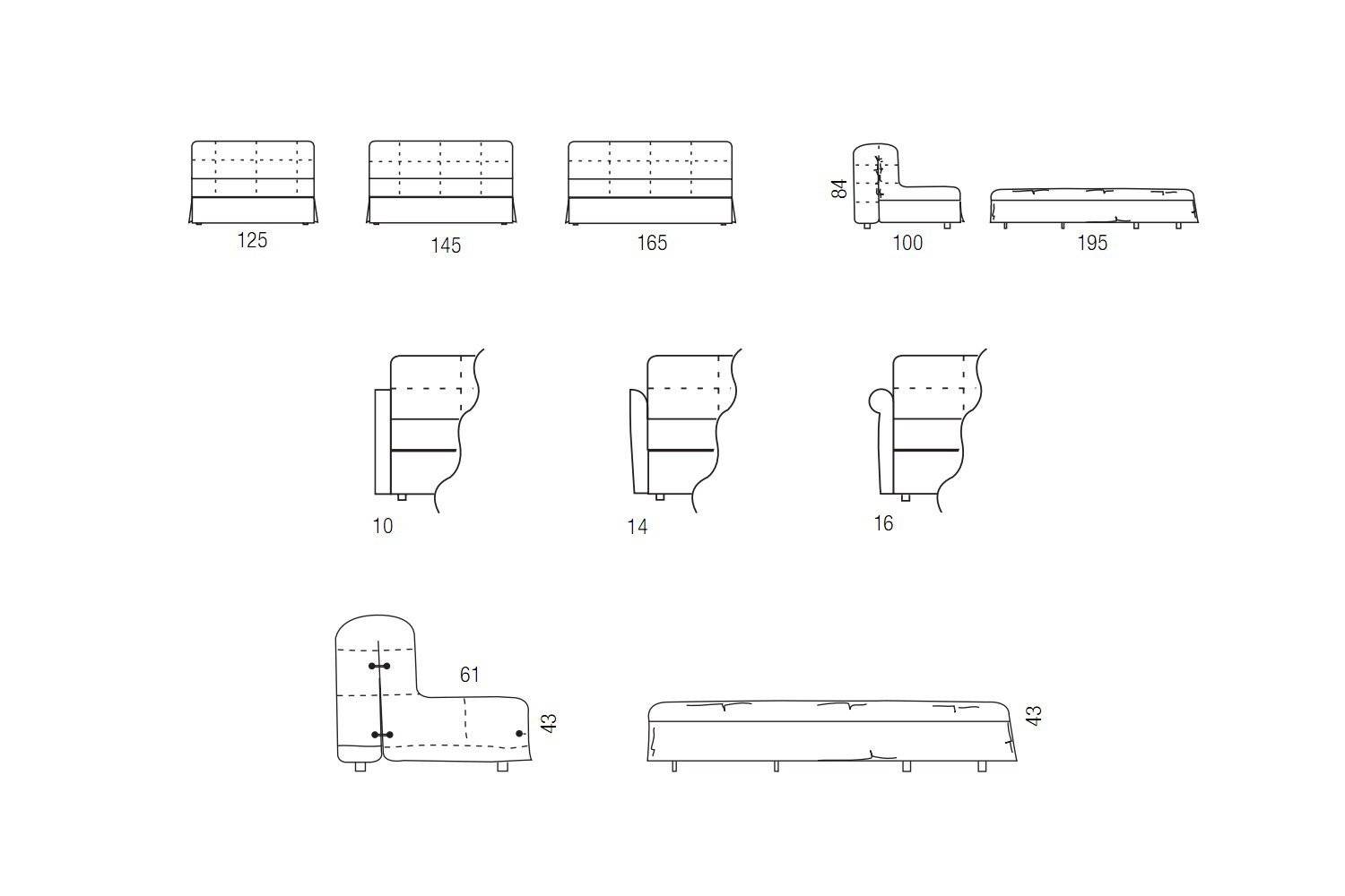 Spencer sofa or sofa bed measurements