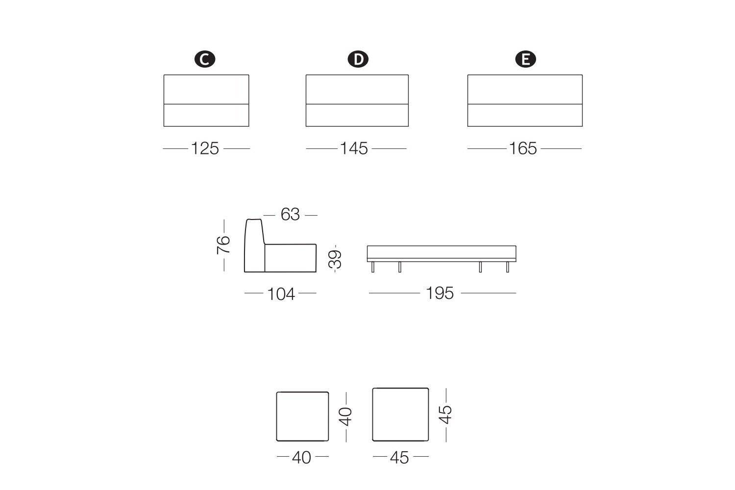 Tommy sofa or sofa bed measurements