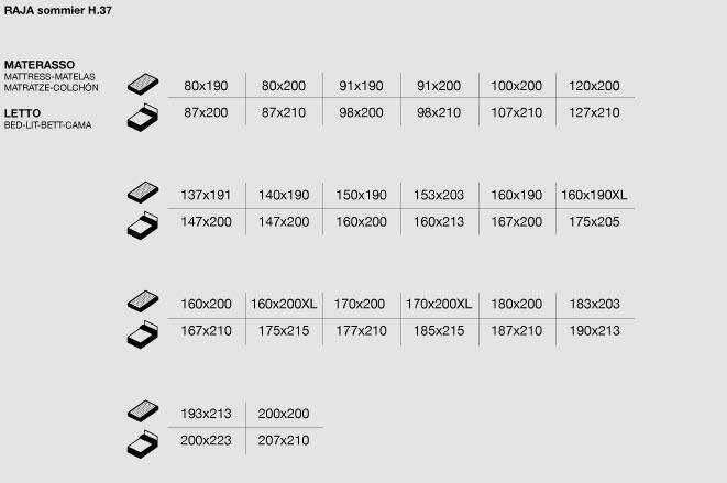 Raja storage bed measurements