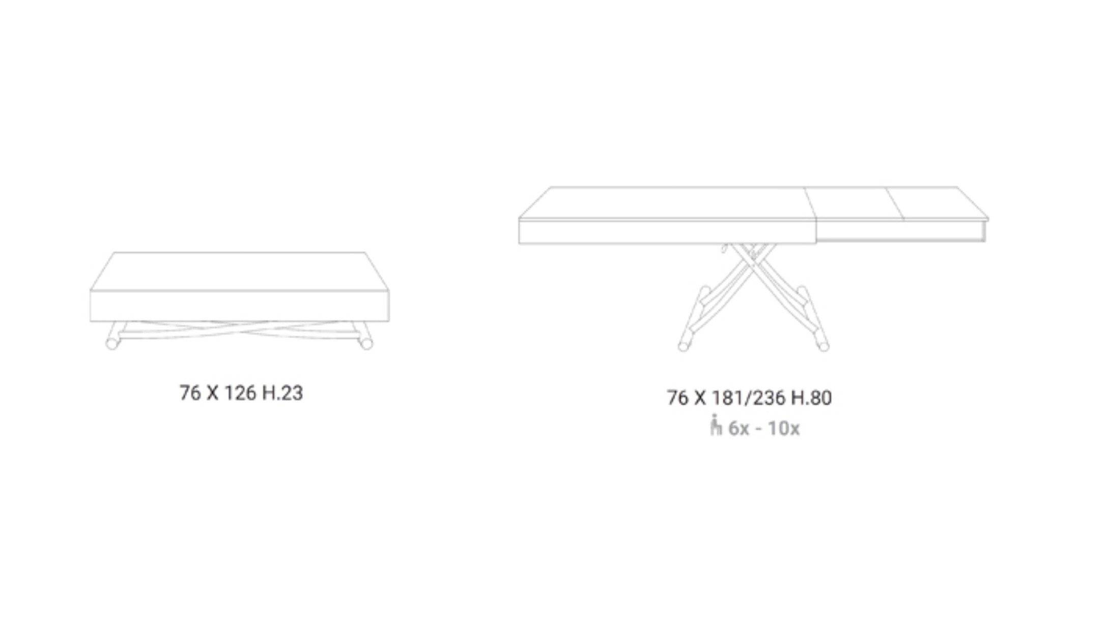 Newood coffee to dining table measurements