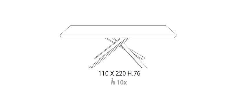 4X4 Fisso, Dining table measurements