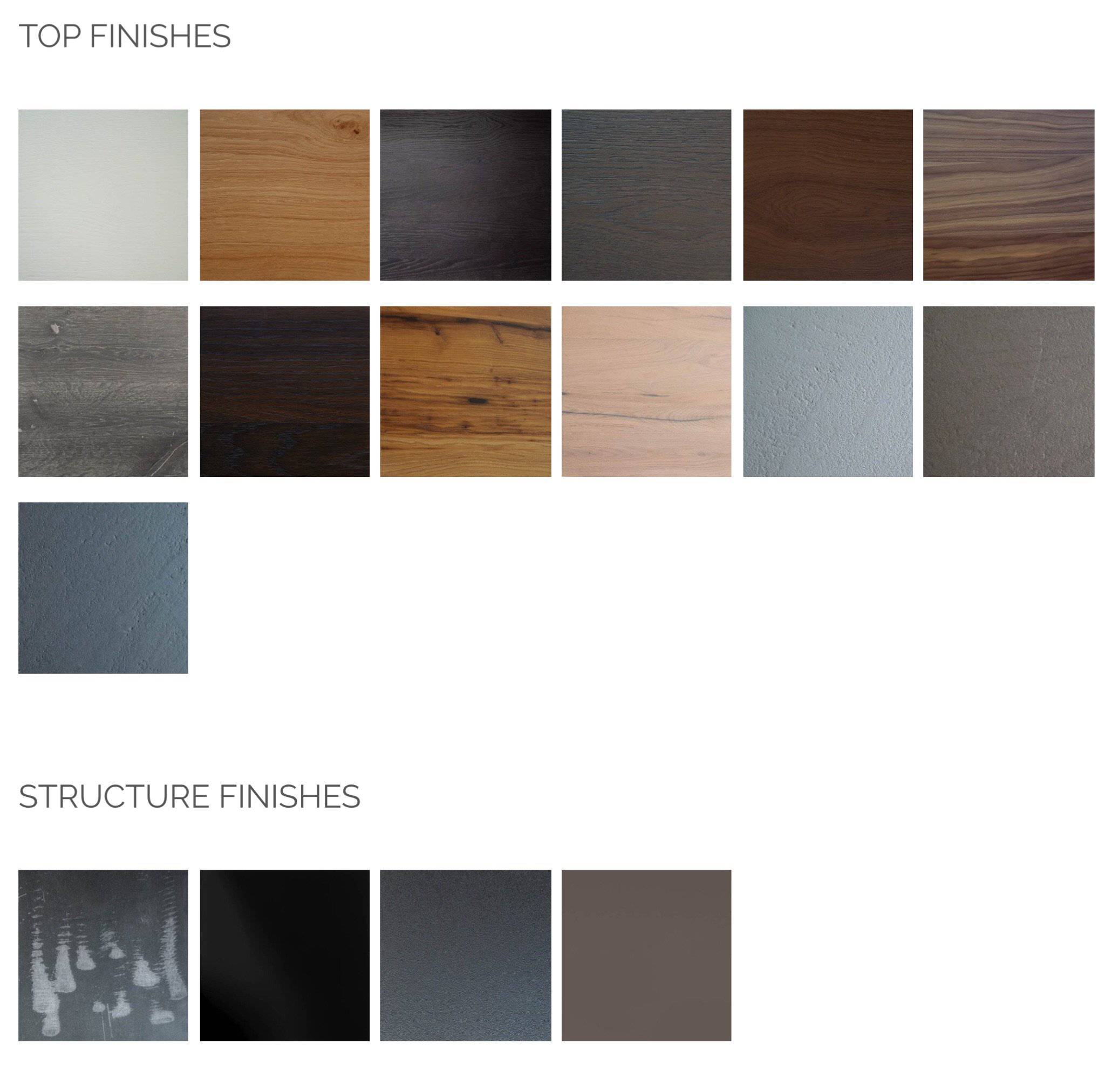 4X4 Fisso, Dining table finishes