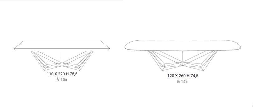 File 8 Fisso dining table measurements