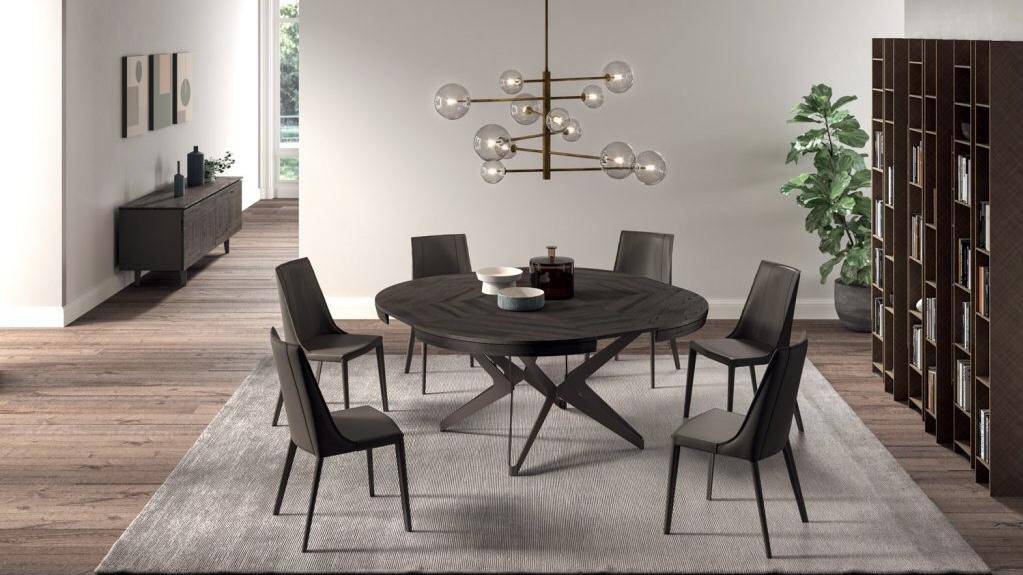 BIG round Extendable dining table