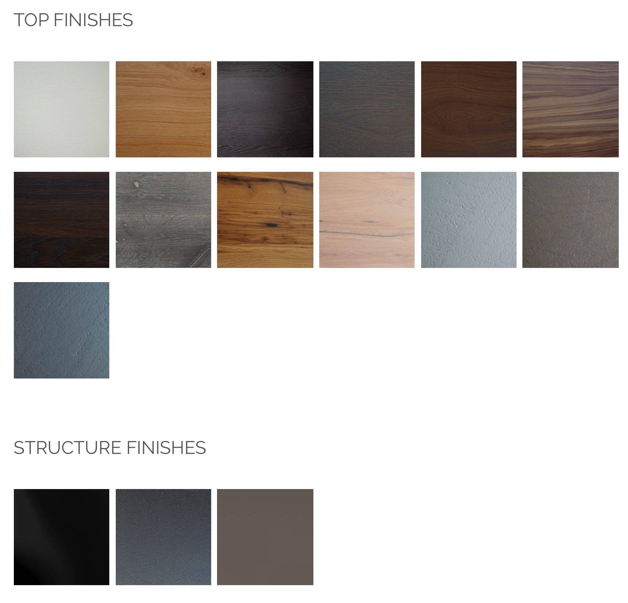 File 8, Extendable dining table finishes