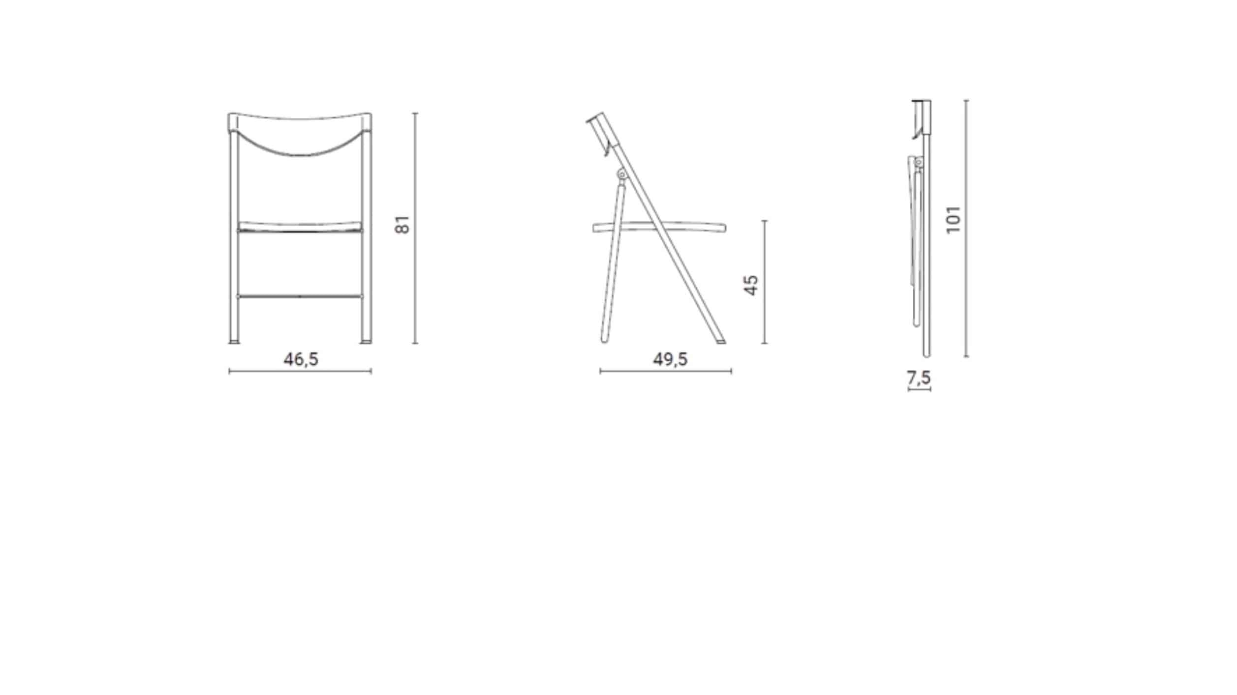 Nobys folding chair measurements