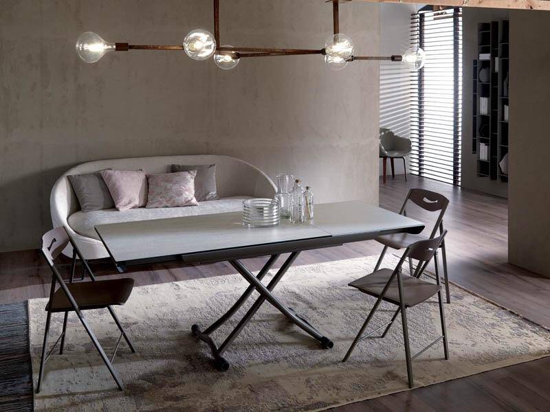 Ripiego folding chairs with extendable dining table