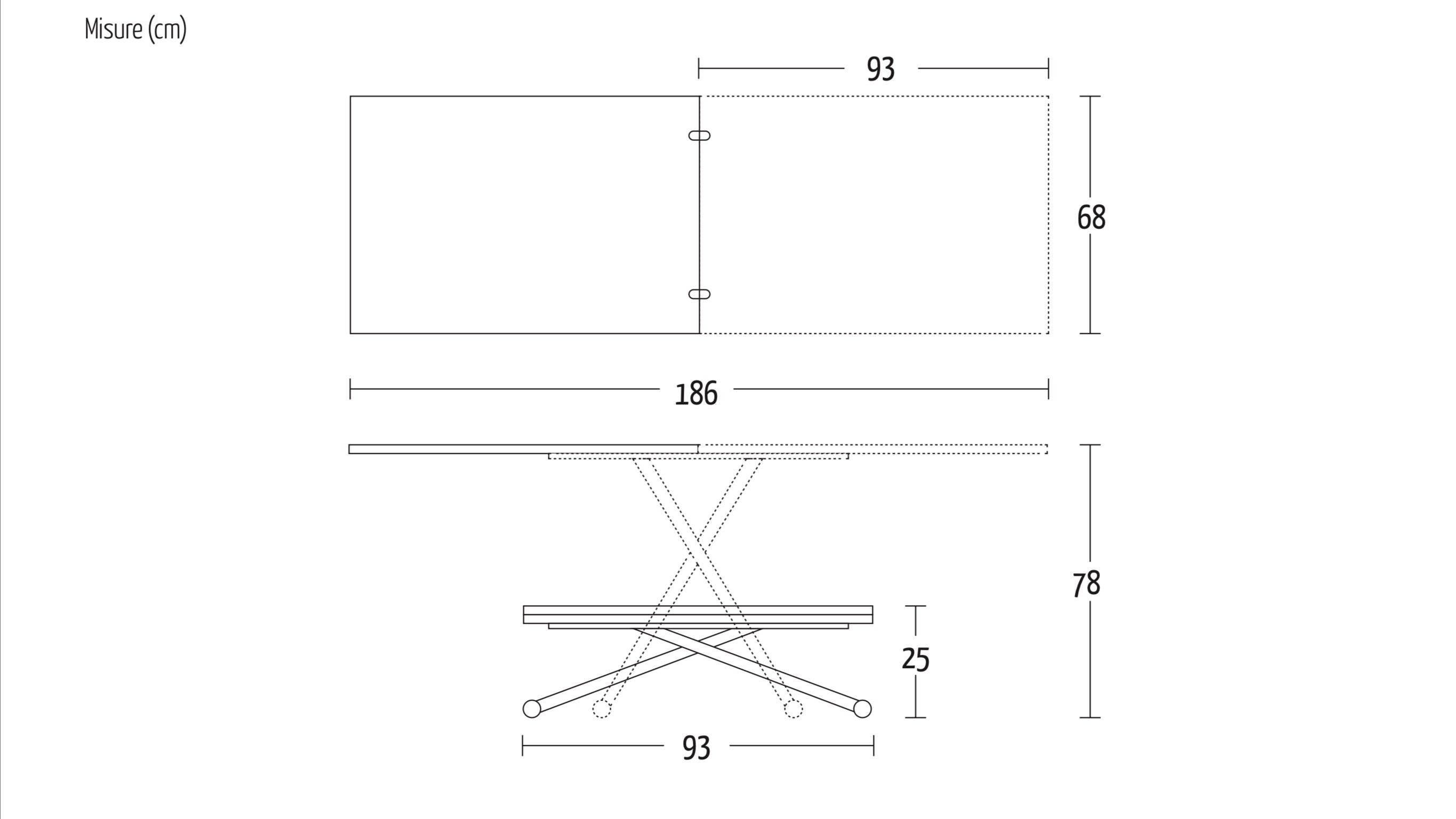 Small long, Coffee to dining table - Bonbon Compact Living