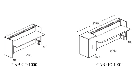 Cabrio In, Wall bed - Bonbon Compact Living