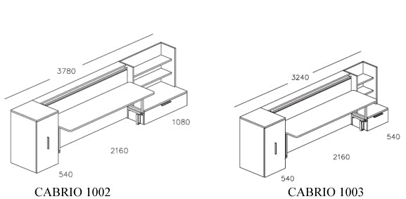 Cabrio In, Wall bed - Bonbon Compact Living