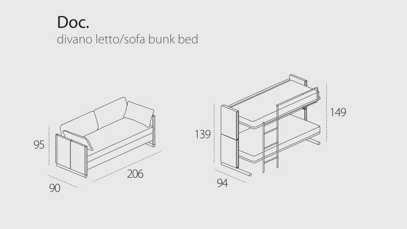 DOC sofa bunk bed, Sofa bed - Bonbon Compact Living