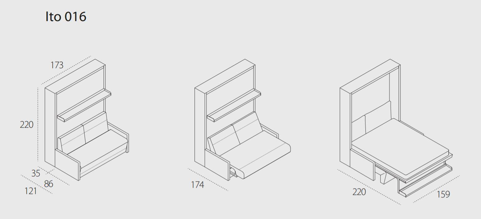 Ito, Wall bed - Bonbon Compact Living