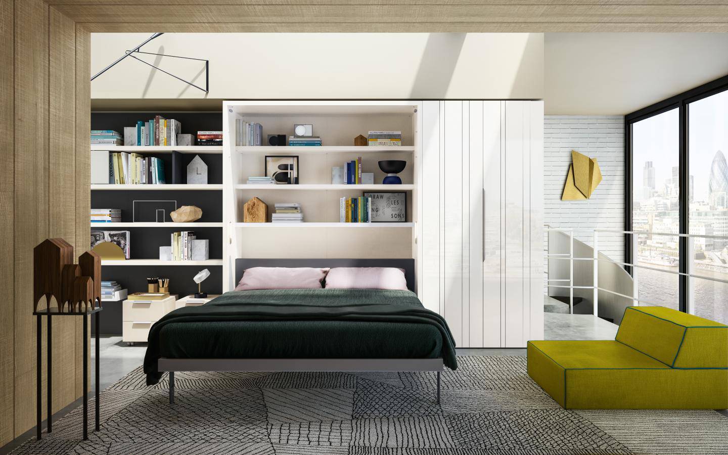 Penelope 2  Board, Wall bed - Bonbon Compact Living
