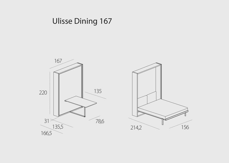Ulisse Dining, Wall bed - Bonbon Compact Living