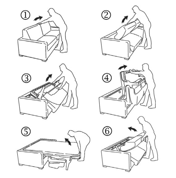 Comfy how to convert the sofa to a bed 